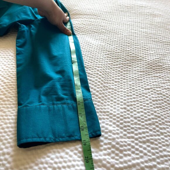 Christopher & banks Women's Turquoise 3/4 Sleeve Button Up Blouse Shirt Size M - Picture 6 of 8